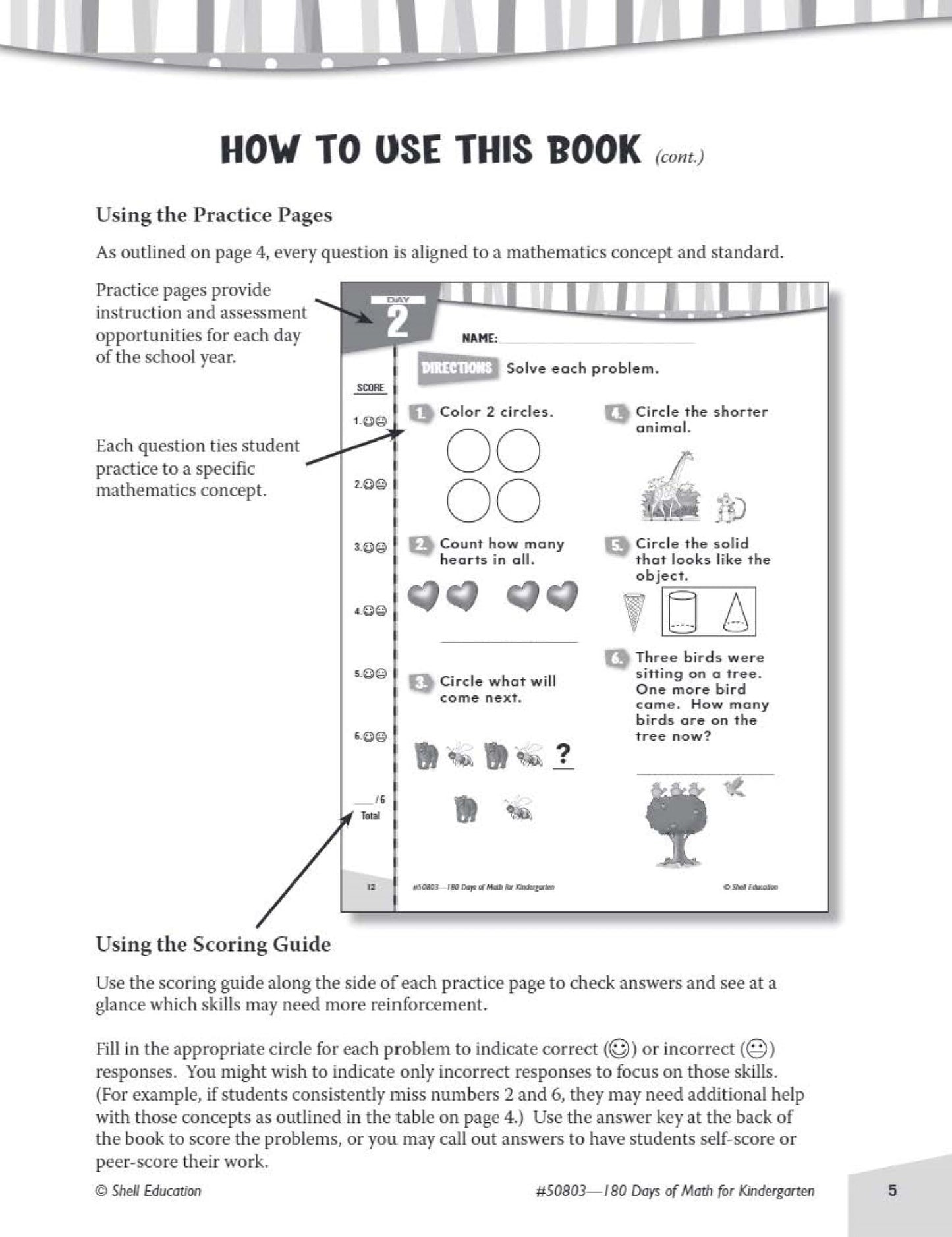 180 Days™: Math for Kindergarten: Practice, Assess, Diagnose