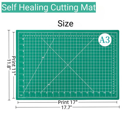 AMASEWART 45mm Rotary Cutter and Mat Set, Fabric Cutter Wheel and 12x18 Inch Self Healing Sewing Cutting Mat, Fabric Rotary Cutter with 5pcs Rotary Blades for Quilting Patchworking Crafts, Turquoise
