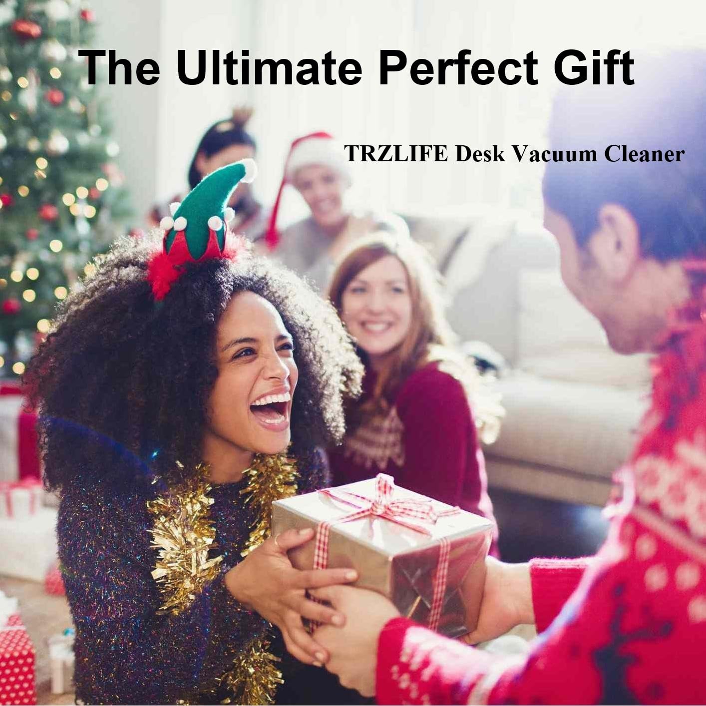 TRZLIFE Desk Vacuum Cleaner, Rechargeable and Durable Mini Table Vacuum Cleaner Must-Have Office Desk Accessory Sucks up Tiny Items and Crumbs from Desktop Drawer Countertop Ideal as a