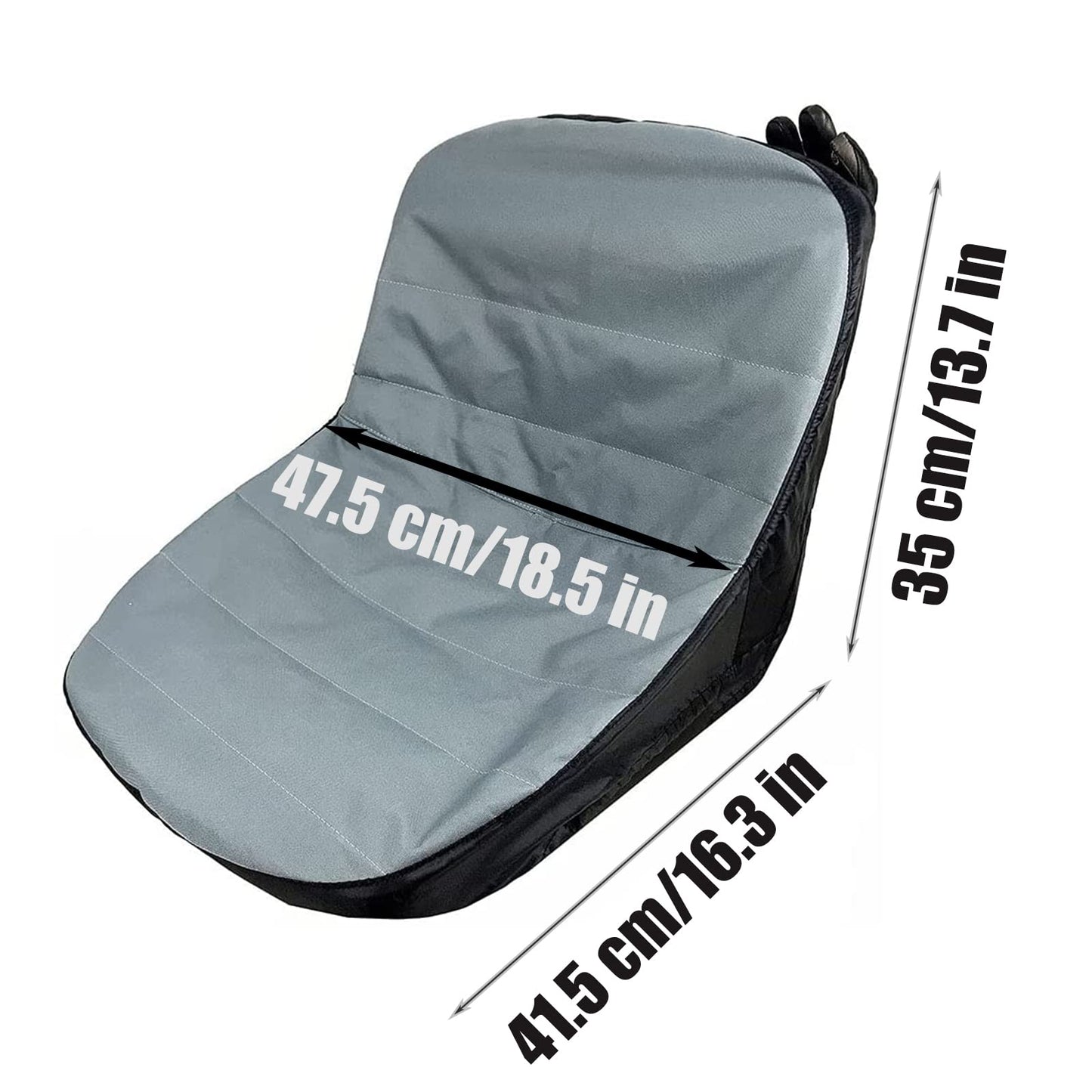 Ailelan Lawn Mower Seat Cover, 600D Oxford Fabric Tractor Seat Cover Waterproof with Storage Pockets for Riding Lawn Mower