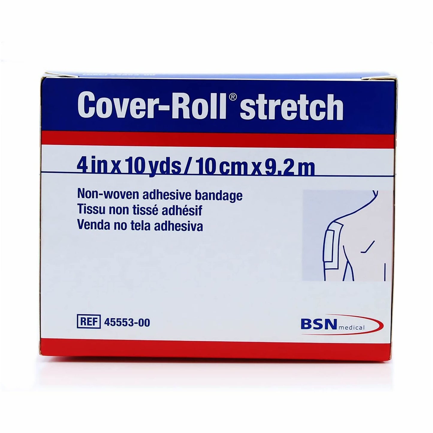 BSN 45553 Medical Cover-Roll Stretch Adhesive Bandage, 4" x 10 yd.