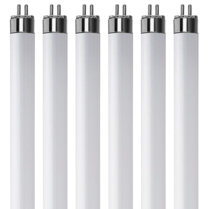 (Pack Of 6) F8T5/CW - T5 Fluorescent 4100K Cool White - 8 Watt - 12" Super Long Life Light Bulbs