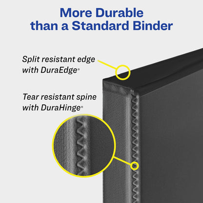Avery Heavy-Duty View Binder with 3" One Touch Rings, Black(79693)
