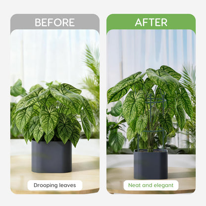 AOGEWON Plant Support Stakes, 10-Piece Set, Stackable Trellis for Monstera, Pothos, Climbing Vines, Indoor & Outdoor Use