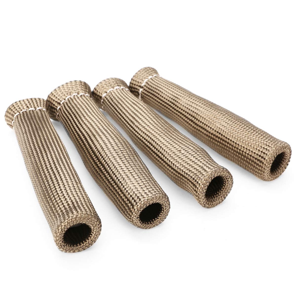 Titanium Spark Plug Wire Boots Thermal Protection Insulator Sleeve, 2500 Degree Heat shield Cover Wrap 6 inch for Car Truck 8PCS