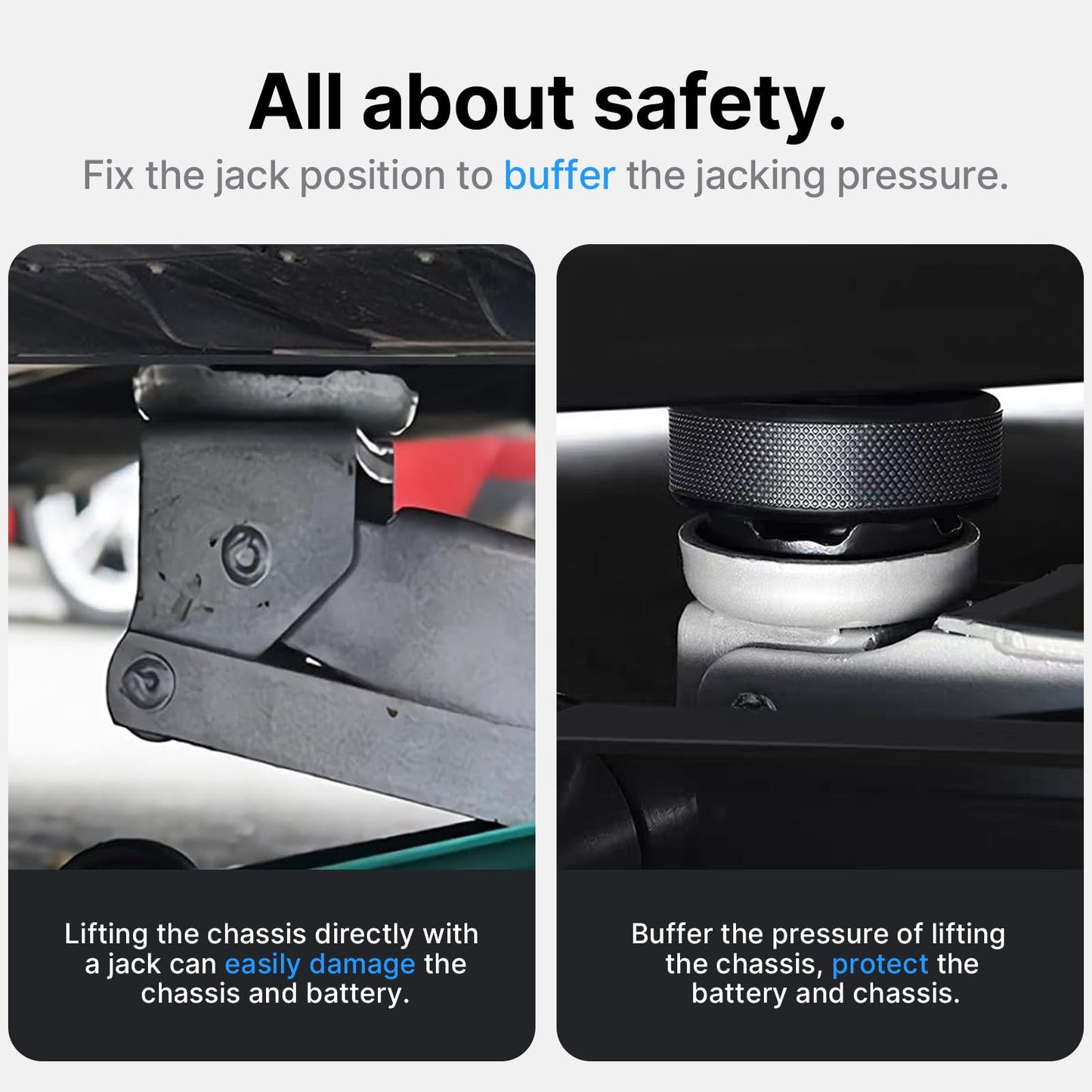 CYBERBEANS 4Pcs for Tesla Model S/3/X/Y Lifting Jack Pads Lift Stand Rubber Pad Set, 2016-2025 2026 Highland Juniper Accessories Lifting Pucks Kit with Storage Case