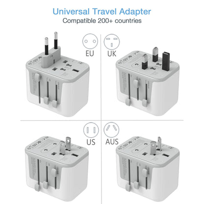 TESSAN Universal Travel Adapter, 6 in 1 International Plug Adapter, Worldwide Power Adaptor with 5 USB Ports (3 USB C), Travel Essentials for Canada to Europe UK Australia France Germany