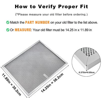 5-Layer BPS1FA30 Range Hood Filter 11-3/4" x 14-1/4", Exact Fit for Broan QS1, WS1, QS2 & Nutone 30" Hoods, Upgraded Aluminum Grease Filter, Dishwasher Safe, Replaces 99010299, 99010305 (2 Pack)