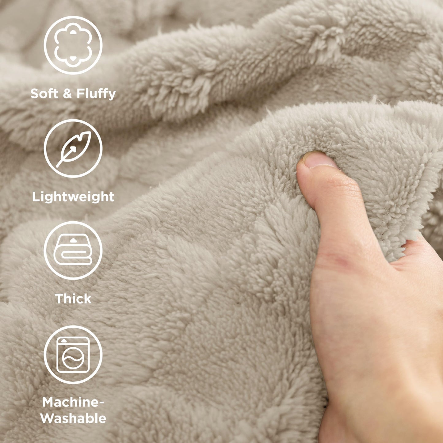 Bedsure Brown Throw Blankets for Couch - Soft Cozy Cute Plush Checkered Fleece Bed Blanket for Girls Women, Warm Thick Fluffy Fuzzy Gift, Fall Living Room Home Decor, 50x60