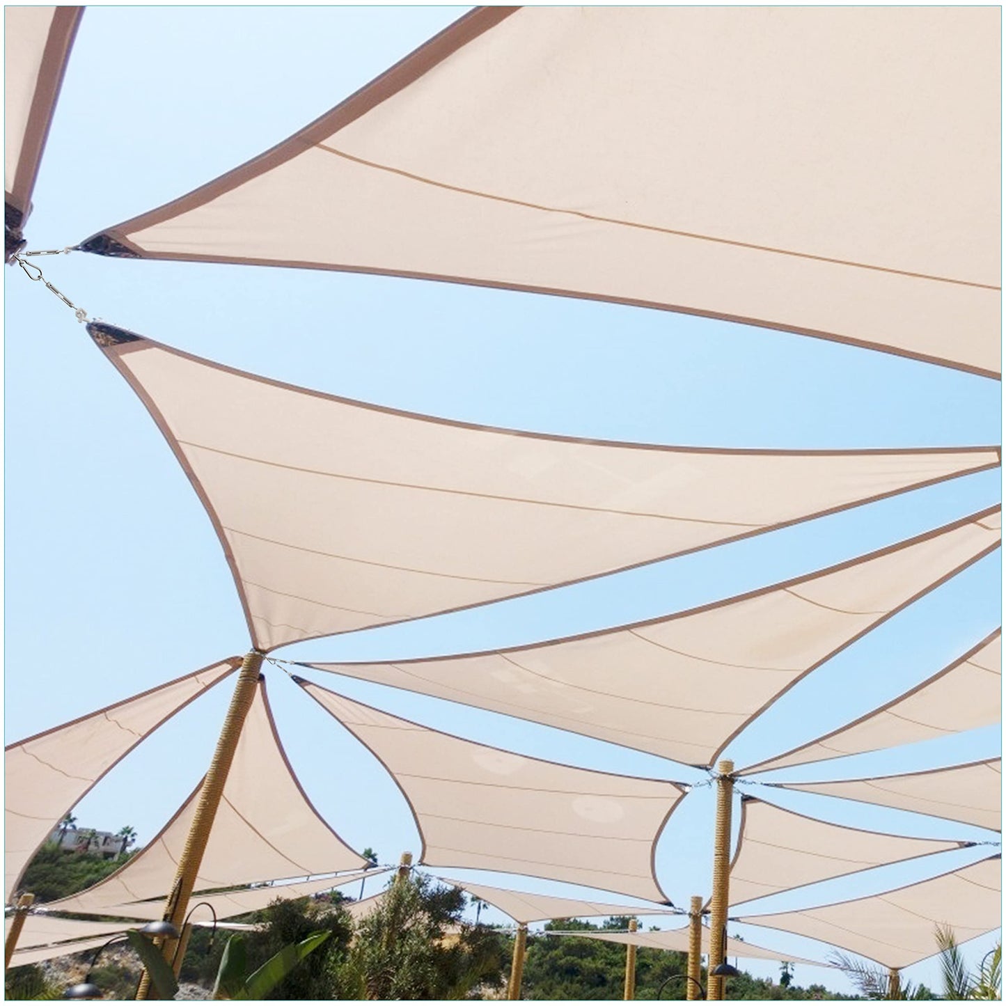 Sun Sail Hardware Kit, 5 Inch 304 Marine Grade Stainless Steel Sun Shade Sail Hardware Kit for Triangle/Rectangle/Square Sun Shade Sails Installation (40 PCS）