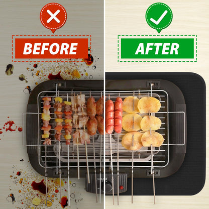 Boribim Under Grill Mat for Outdoor Grill, 24 x 31 Inches Heat Resistant Countertop Mat, Fire Pit Mat, Double-Sided Fireproof Pad, Oil-Proof Waterproof BBQ Protector for Table (1.2mm)