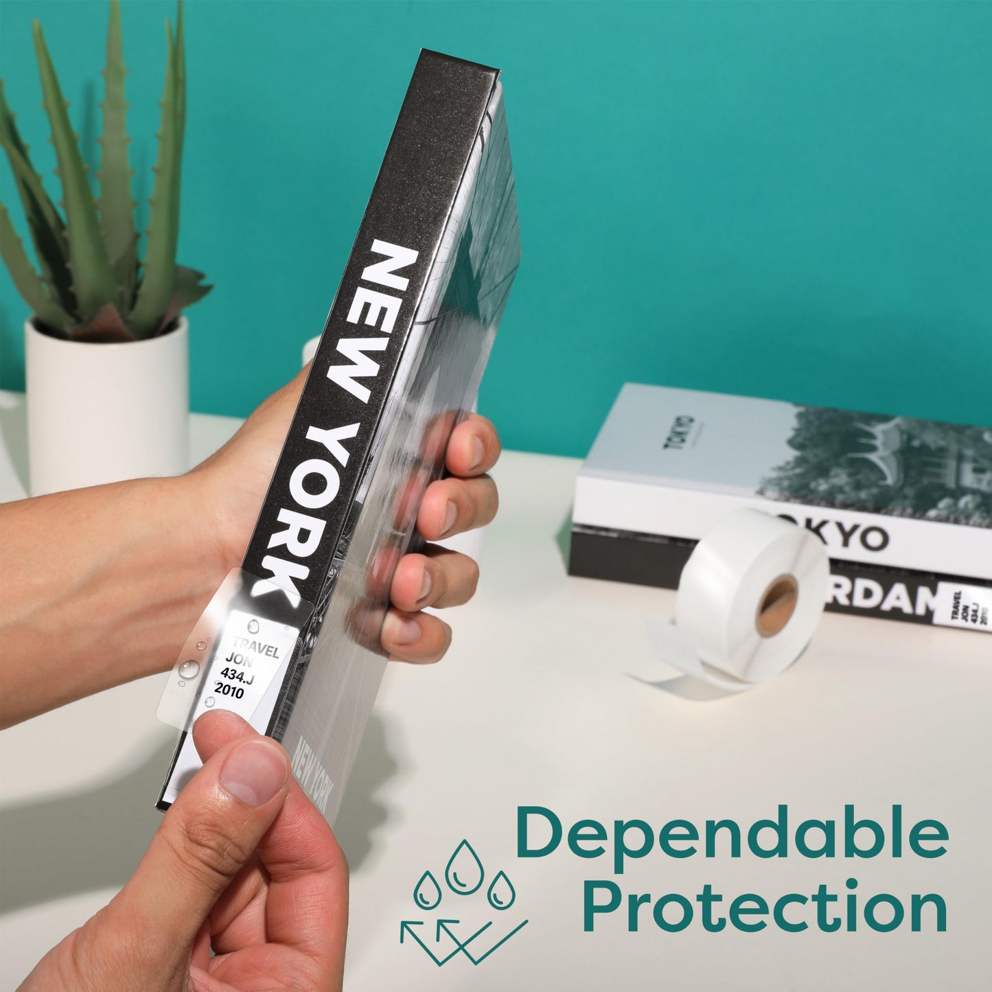 Aegis Adhesives - 3" X 5" Clear Label Covers (1 Roll, 500 Labels) Transparent Protective Stickers - NOT Printer Compatible - Protects UPC Barcodes, Addresses, Shipping Information