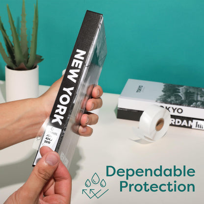 Aegis Adhesives - 3" X 5" Clear Label Covers (1 Roll, 500 Labels) Transparent Protective Stickers - NOT Printer Compatible - Protects UPC Barcodes, Addresses, Shipping Information