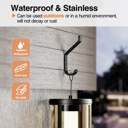 susswiff 20-Pack Wall Hook for Hanging Coat - 20LB (Max), Stainless Hooks for Towel, Hat, Backpack, Clothes, Wall Mounted Coat Hanger for Closet, Metal, Black