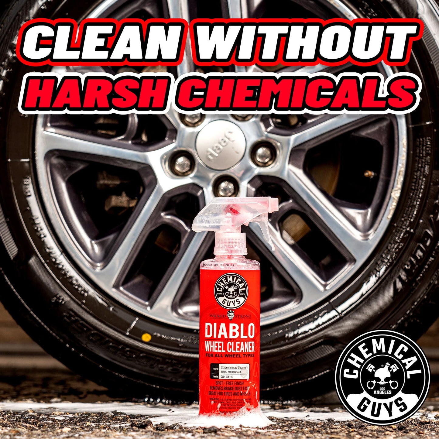 Chemical Guys Sprayable Diablo Wheel Cleaner (Safe on All Wheel & Rim Finishes), Great for Cars, Trucks, SUVs, Motorcycles, RVs & More, 473 ml (2 Pack)