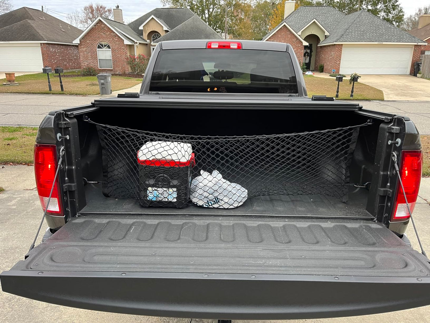 Cargo Net for Pickup Bed, Fit for Ford F150/F250, Chevy Silverado, GMC Sierra, 18"x50" Heavy Duty Elastic Cargo Organizer