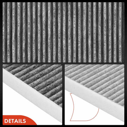 A-Premium 2-PC Cabin Air Filter with Activated Carbon Compatible with Ford Edge, Fusion & Lincoln Continental, MKX, MKZ, Nautilus, 2013-2023, Replace# DG9Z19N619A
