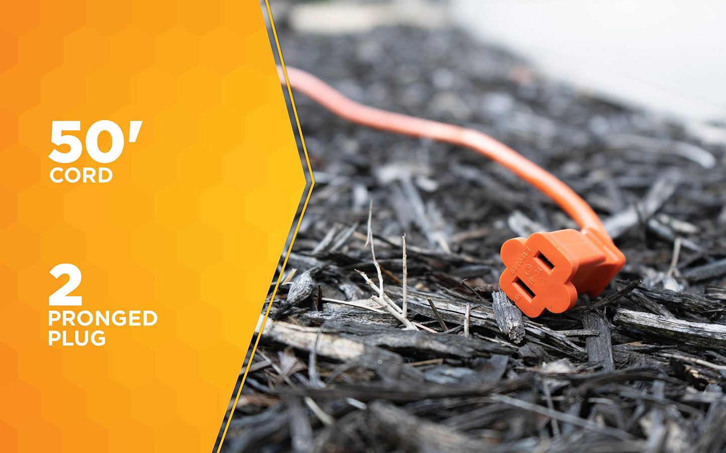 Woods 723 16/2 50-Foot Vinyl SJTW Extension Cord (Orange)