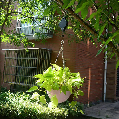 5 Pack Retractable Plant Hanger,Easy Reach Hanging Plant Hook Pulley Flower Basket for Garden Basket and Birds Feeder Hang High up and Pull Down to Water Or Feed