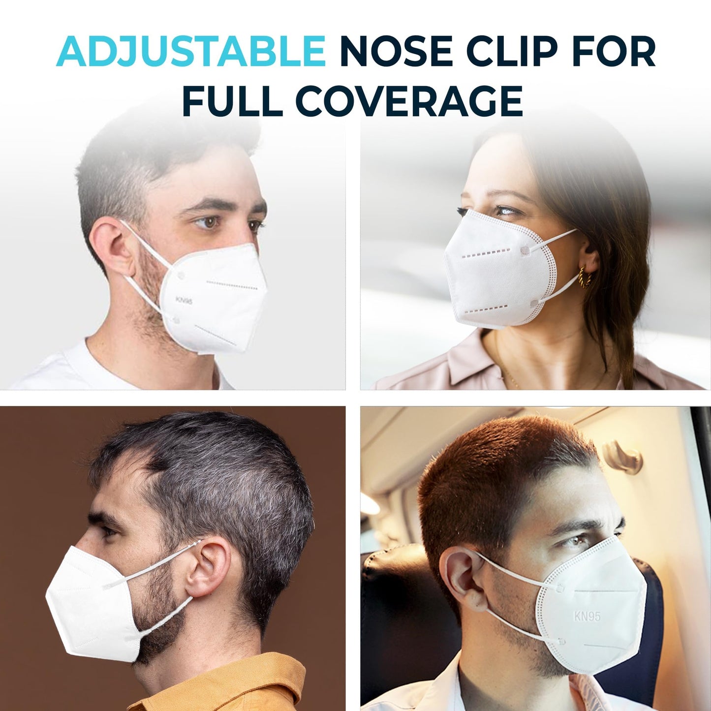 [20 PACK] 5-Ply Disposable Face Mask - Premium Material and Comfortable Fit for Safe and Effective Wear