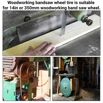 Bandsaw Tires 14 Inch Replacement Rubber Wheel Tires for Band Saw Bandsaw Tire Parts Woodworking Machine Accessories