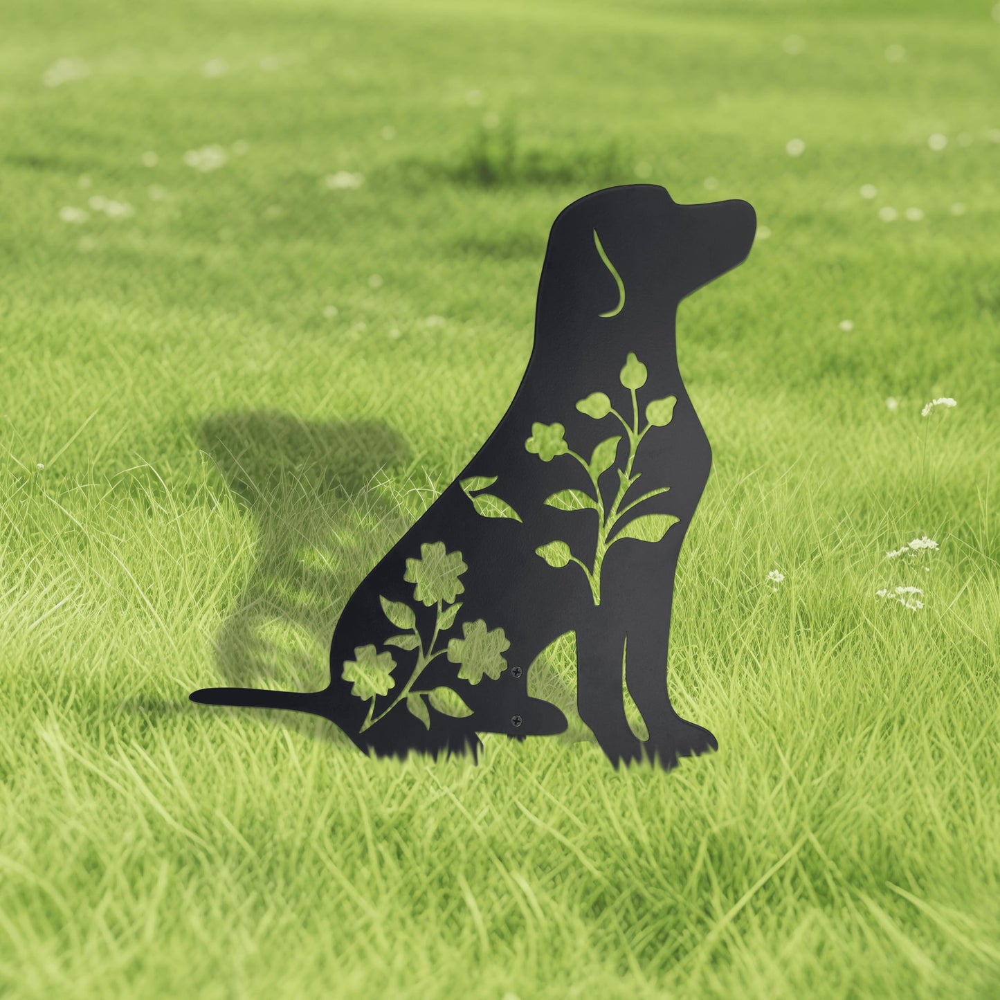 Urbraneco Labrador Retriever Garden Stake - Durable Outdoor Dog Statue for Lawn Decor
