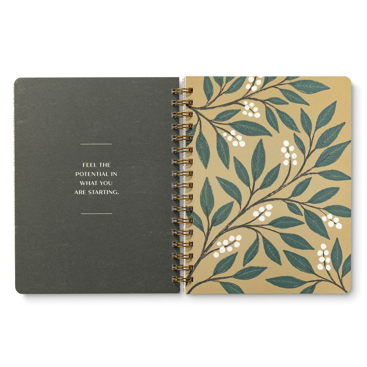 Compendium Spiral Notebook – Good Things Are Always Beginning – A Designer Spiral Notebook with 192 Lined Pages, College Ruled, 7.0”W x 9.25”H