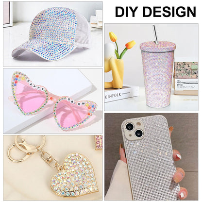 24 Colors Resin Jelly Rhinestones for Bedazzling Kit, 19200Pcs Multicolor 3mm Bedazzle Kits, Bedazzling Kit with Glue 3 PCS, Bedazzled Kits for Nail Art Crafting Book Makeup Clothing Shoes Diamond Art