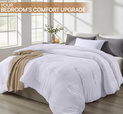 Utopia Bedding Comforters Full Size, All Season Duvet Insert, Down Alternative Full Comforter with Corner Tabs, Machine Washable Bed Comforter 82 x 86 Inches (White)