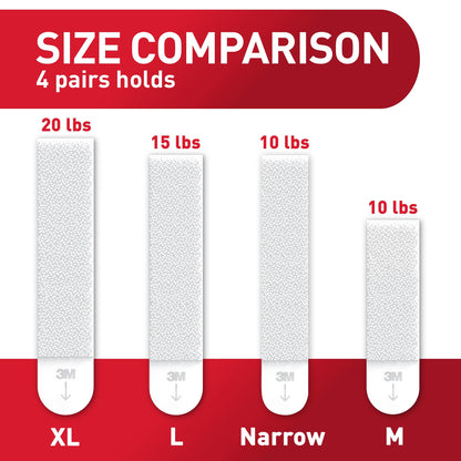Command Narrow Picture Hanging Strips, Damage Free Hanging Picture Hangers, No Tools Wall Strips for Living Spaces, 12 White Adhesive Strip Pairs. Easy to Open Packaging (24 Strips)