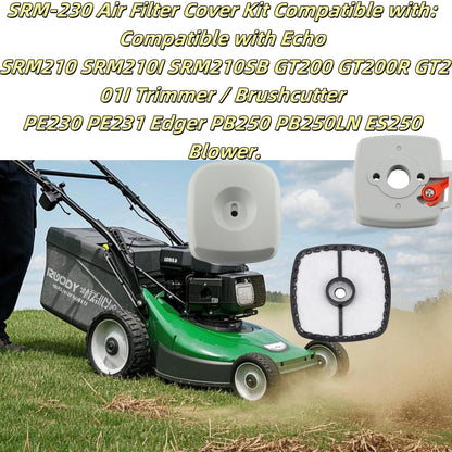 CAFEZAYO SRM 210 Air Filter Cover Kit Fits for Echo SRM210 SRM-230 SRM230 GT-200 GT-230 PE-230 ES-250 PE-231 PB-250 PB-250LN Trimmers Brushcutter Pruner Blower