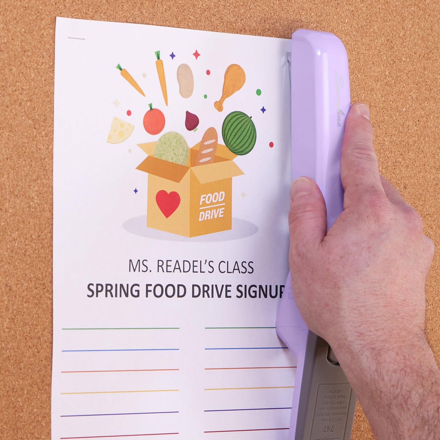 Swingline Stapler, 30 Sheet Capacity, 747 Business Stapler, Jam Free, Metal, Lavender (S7074737)
