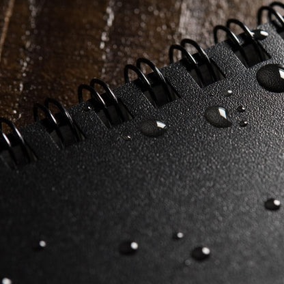 Rite in the Rain All-Weather Side-Spiral Notebook, 4 5/8" x 7", Black Cover, Universal Pattern (No. 773)