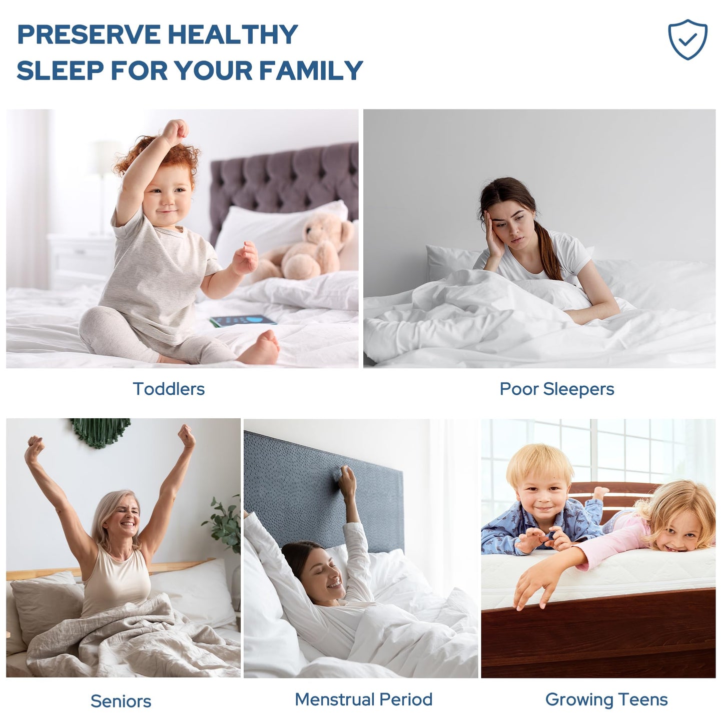 Waterproof Mattress Protector Noiseless Mattress Pad with Deep Pocket Fitted Up to 6"-18" Soft Breathable Dirt-Proof Single Bed Mattress Cover for Kids Teenager Bedroom Dorm Twin Size (Gray)