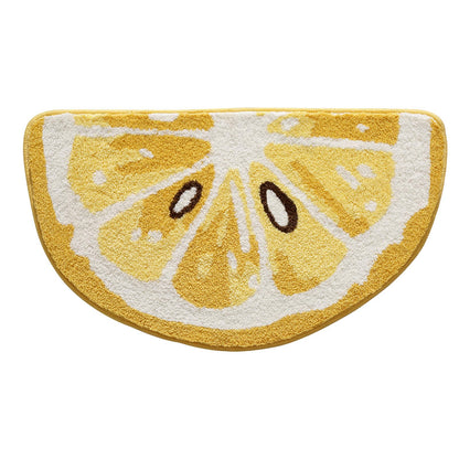 Ankah Fruit Bath Mats Cute Bathroom Rugs, Particularly Absorbent, Very Soft, and Dry Fast That Fits for Kid's Room, Bathroom or Other Room, 17.7" x 31.5", Lemon