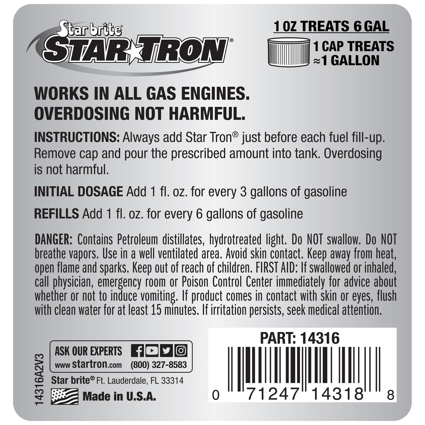 Star brite 14316 Star Tron Enzyme Fuel Treatment - 16 oz.
