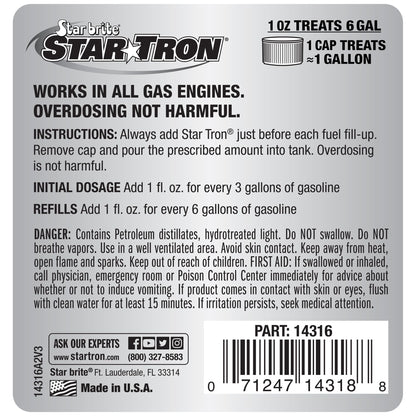 Star brite 14316 Star Tron Enzyme Fuel Treatment - 16 oz.