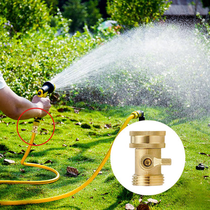 Water Hose Shut Off Valve,4 Pcs Heavy Duty 3/4 Inch Solid Brass Garden Hose Connector,Brass Garden Hose Shut Off Valve with 4 Pcs Rubber Washers