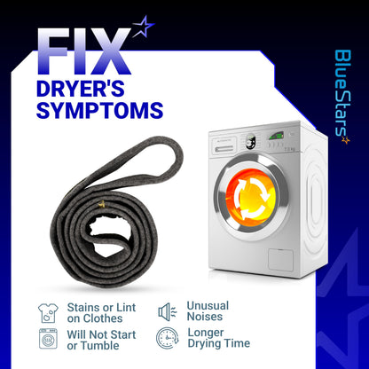 BlueStars DC97-07618A Dryer Drum Felt Seal - Compatible with Samsung DV42H5200EW DV42H5000EW DV45K6500EV DV48H7400EW DV42H5200EP/A3 DV50K8600EV/A3 DV52J8700GP/A2 Replace AP4453798 3998155 PS4218879