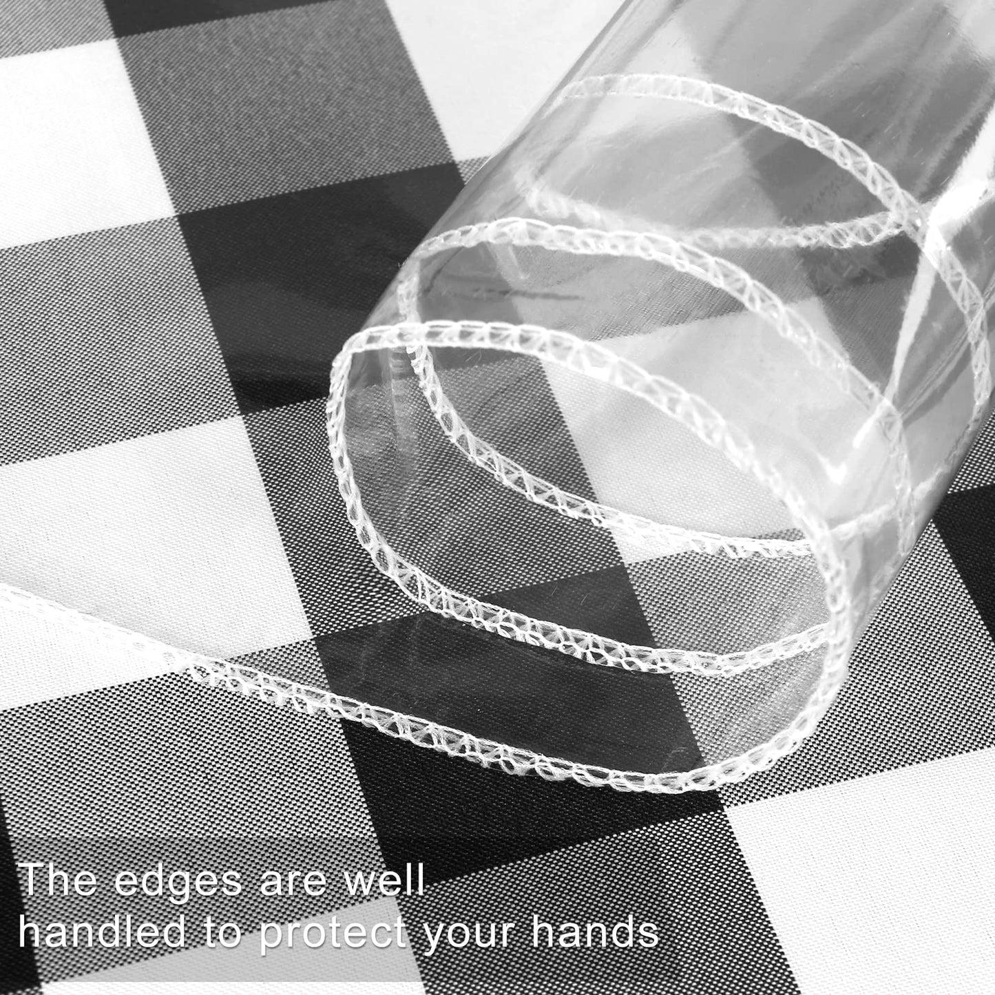 XWZO Clear Plastic Tablecloth Rectangle - 100% Waterproof Oilproof Stain Resistant Transparent Vinyl Table Cloth Protector Cover for Dining Table, Parties, 60 x 102 Inch