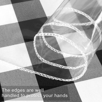 XWZO Clear Plastic Tablecloth Rectangle - 100% Waterproof Oilproof Stain Resistant Transparent Vinyl Table Cloth Protector Cover for Dining Table, Parties, 60 x 102 Inch