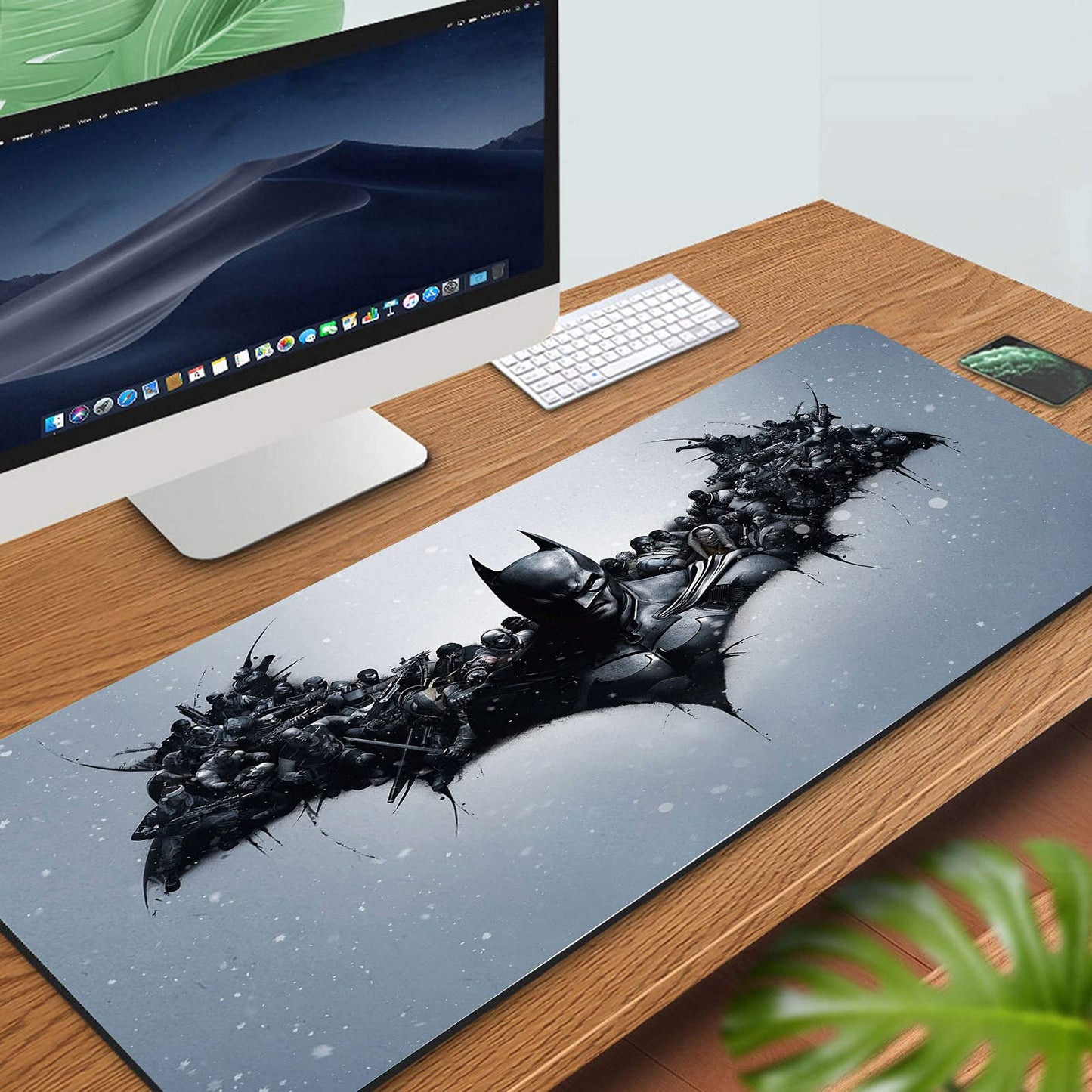 RTGGSEL 31.5x11.8 Inch Non-Slip Long Extended Large Gaming Mouse Pad with Stitched Edges XL Laptops Keyboard Mouse Mat(BAT-3)