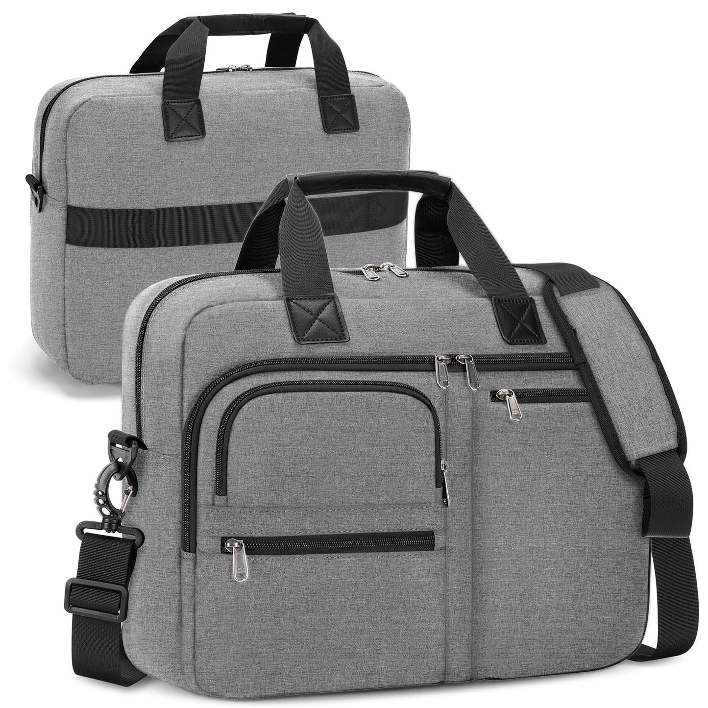 RAINSMORE Laptop Bag for Men 15.6 17.3 Inch Waterproof Laptop Bag Large Professional Messenger Bag for Business Travel Work
