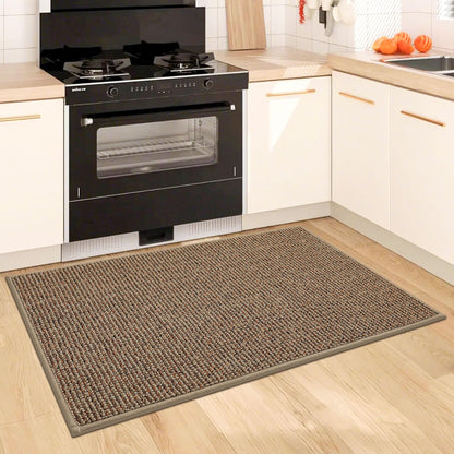 BEQHAUSE Kitchen Rugs 20"x32", Non-Slip Kitchen Mats for Floor, Super Absorbent and Stain Resistant Kitchen Rugs, Machine Washable Rugs for Kitchen, Hallway, Laundry & Sink, Taupe