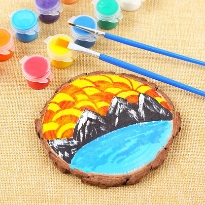 PLAZOTTA 40 Pcs Natural Wood Slices 3.5-4 Inches Unfinished Wood Craft Kit Round Discs Rustic Wedding Decoration for Arts and Crafts