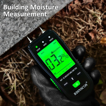 Wood Moisture Meter Pin Moisture Meter Firewood Detector Humidity Water Leak Lumber Portable Detectors (Green)