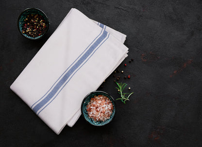 Utopia Towels Kitchen Dish Towels - 100% Cotton Dish Towels - Reusable Cleaning Kitchen Towels - Super Absorbent - Washable Dish Towels - 15 x 25 Inches (12-Pack, Blue)