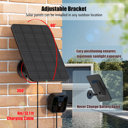 Rhorawill Solar Panel for Blink Outdoor 4(4th Gen)/Blink Outdoor(3rd Gen) XT3 and Blink XT2/XT Camera(Not Included)/Blink Outdoor Camera,Blink Solar Panel with Mount 13.1ft Cable Rubber Plug