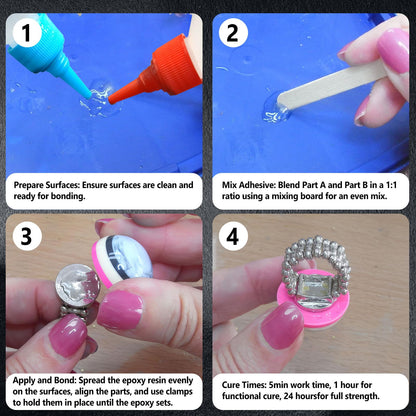 WAN2TLK 5 Minute Epoxy Glue, 250ml Epoxy Resin Glue Kit, High Viscosity Fast Curing Clear 2 Part Epoxy Glue for Wood, Metal, Glass, Ceramics, Concrete, Carbon Fiber, etc