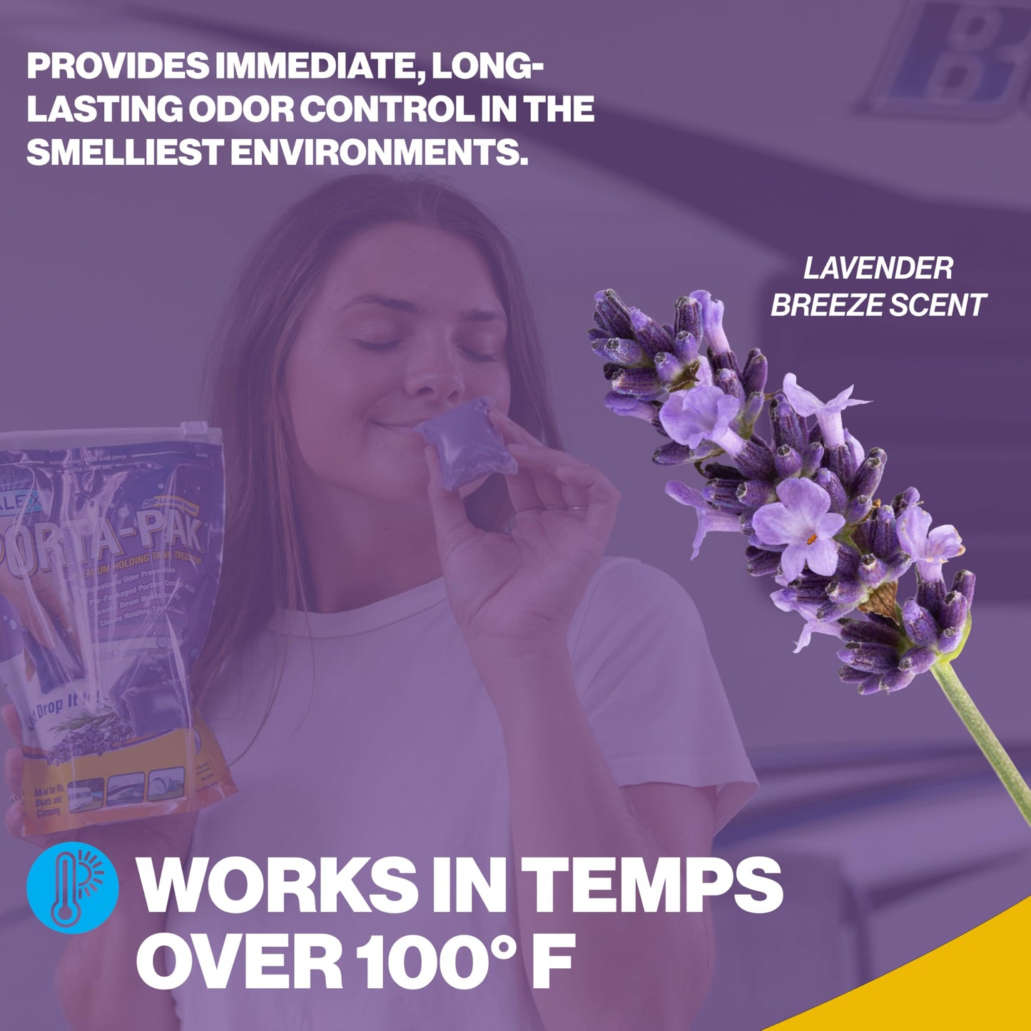 Walex PPRVLAV Porta-Pak Holding Tank Deodorizer - Lavender, 10 Pack